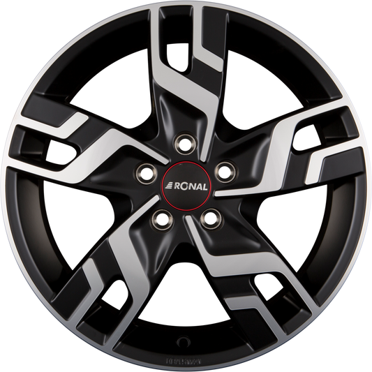 Ronal R64 Jetblack-Matt-Frontkopiert Alufelge 6.5x16 Zoll ET60 LK 5x130 ML78.1