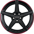 Ronal R69 Jetblack-Red Rim Alufelge 7.5x17 Zoll ET35 LK 5x112 ML76