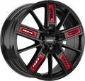 Ronal R67 Red Right jetblack Alufelge 8x18 Zoll ET50 LK 5x112 ML76