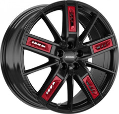Ronal R67 Red Right jetblack Alufelge 8x18 Zoll ET50 LK 5x112 ML76