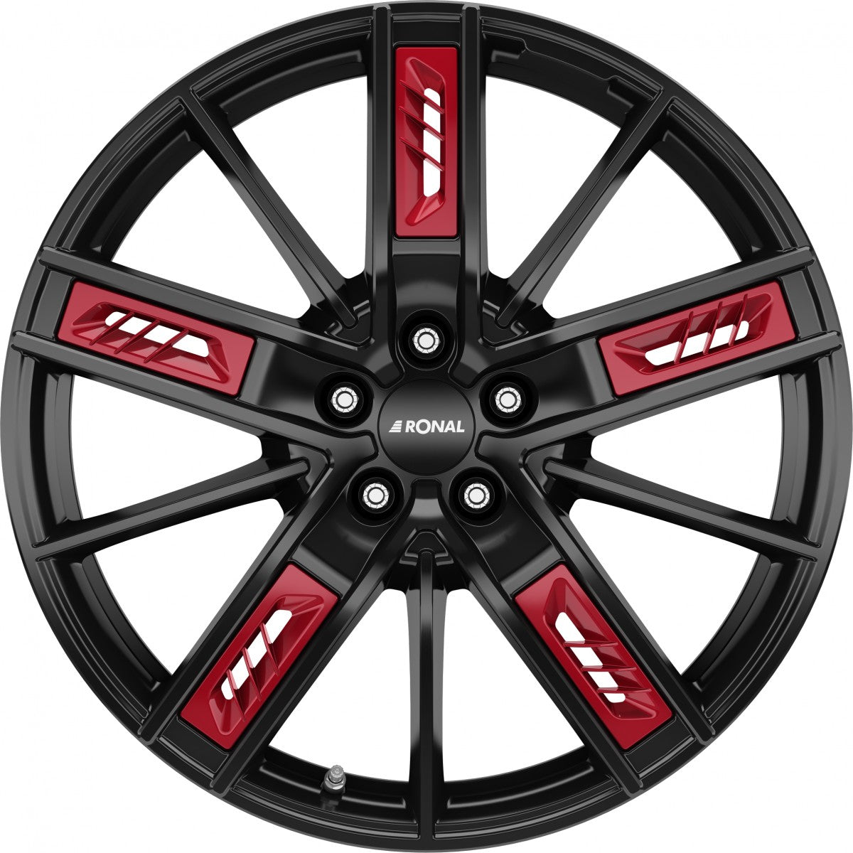 Ronal R67 Red Right jetblack Alufelge 8x18 Zoll ET50 LK 5x112 ML76 – Bild 2