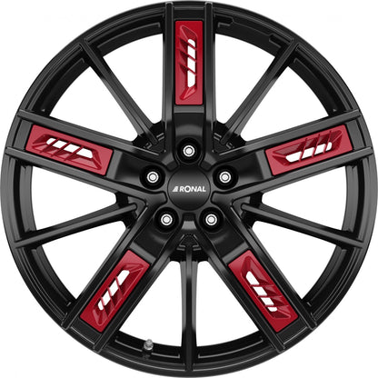 Ronal R67 Red Right jetblack Alufelge 8x18 Zoll ET50 LK 5x112 ML76 – Bild 2