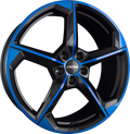 Ronal R66 Jetblack Blue Tinted Alufelge 8.5x20 Zoll ET45 LK 5x112 ML76