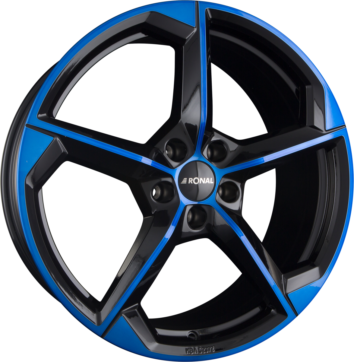 Ronal R66 Jetblack Blue Tinted Alufelge 8.5x20 Zoll ET45 LK 5x112 ML76