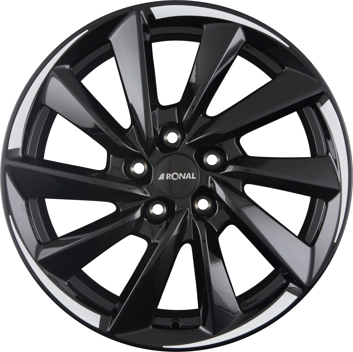 Ronal R70-BLUE Jetblack White Tail Alufelge 8.5x18 Zoll ET40 LK 5x114.3 ML64.1