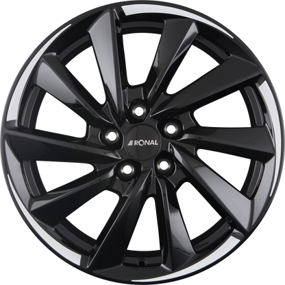 Ronal R70-BLUE Jetblack White Tail Alufelge 8.5x18 Zoll ET40 LK 5x114.3 ML64.1