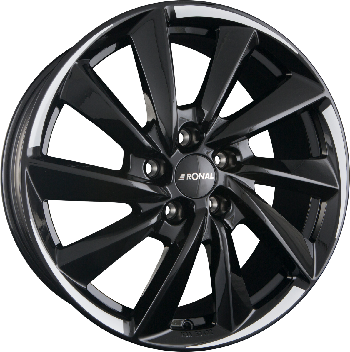Ronal R70-BLUE Jetblack White Tail Alufelge 8.5x18 Zoll ET40 LK 5x114.3 ML64.1 – Bild 2