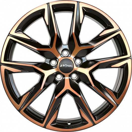 Ronal R71 jetblack-copper matt Alufelge 9.5x21 Zoll ET33 LK 5x112 ML66.5 – Bild 2