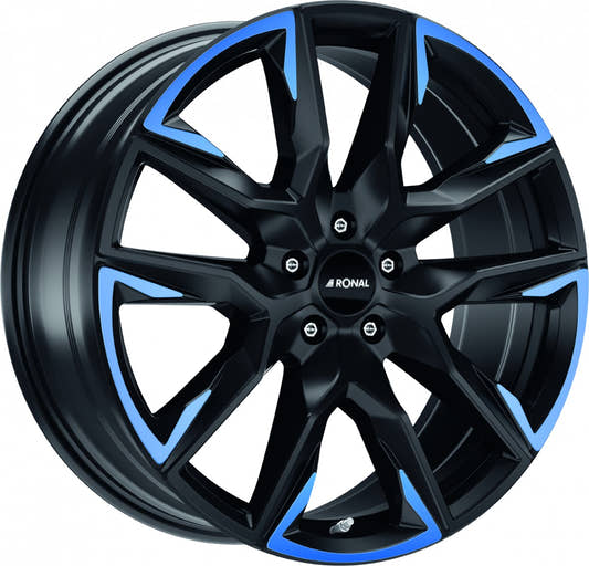 Ronal R71 jetblack matt blue tinted matt Alufelge 10.5x21 Zoll ET52 LK 5x112 ML66.5