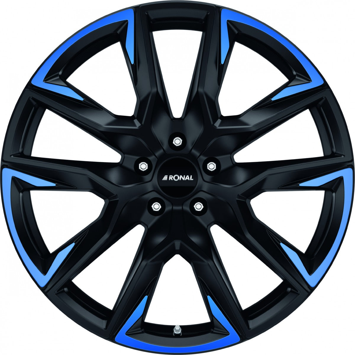 Ronal R71 jetblack matt blue tinted matt Alufelge 10.5x21 Zoll ET30 LK 5x130 ML66.5 – Bild 2