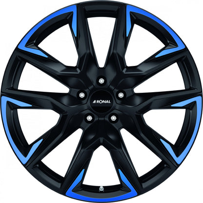 Ronal R71 jetblack matt blue tinted matt Alufelge 10.5x21 Zoll ET30 LK 5x130 ML66.5 – Bild 2