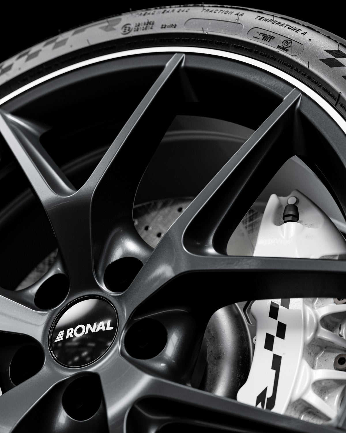 Ronal R75 jetblack-matt-hornkopiert Alufelge 8x19 Zoll ET40.1 LK 5x112 ML66.5 – Bild 4