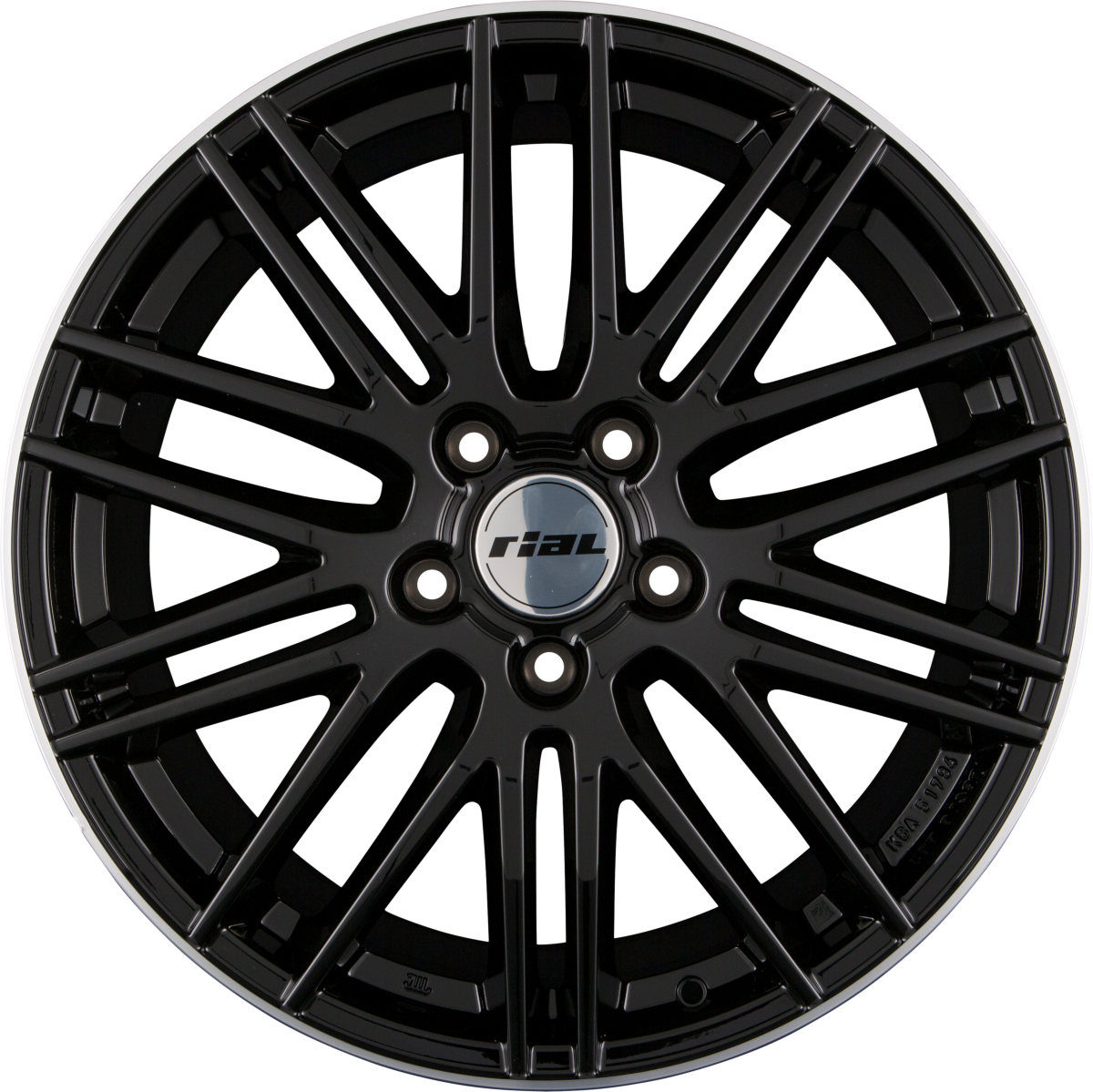 Rial Kibo X Diamant-Schwarz Hornpoliert Alufelge 9.5x21 Zoll ET35 LK 5x108 ML63.4