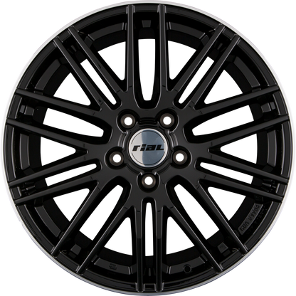 Rial Kibo X Diamant-Schwarz Hornpoliert Alufelge 9.5x21 Zoll ET35 LK 5x108 ML63.4