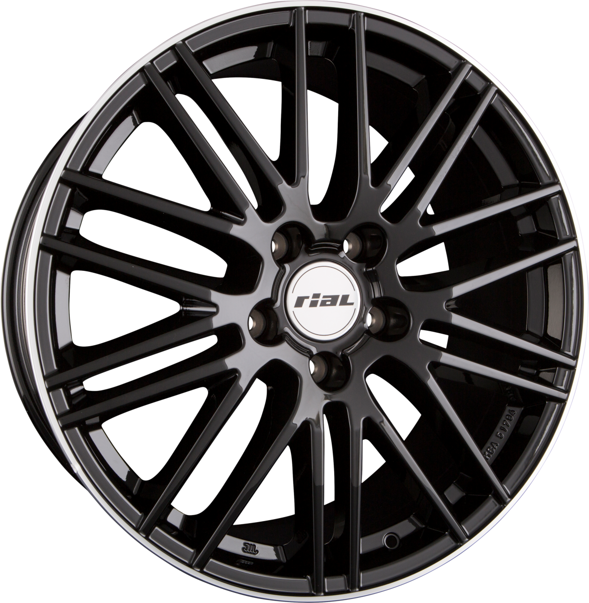 Rial Kibo X Diamant-Schwarz Hornpoliert Alufelge 9x20 Zoll ET52 LK 5x130 ML71.5 – Bild 2