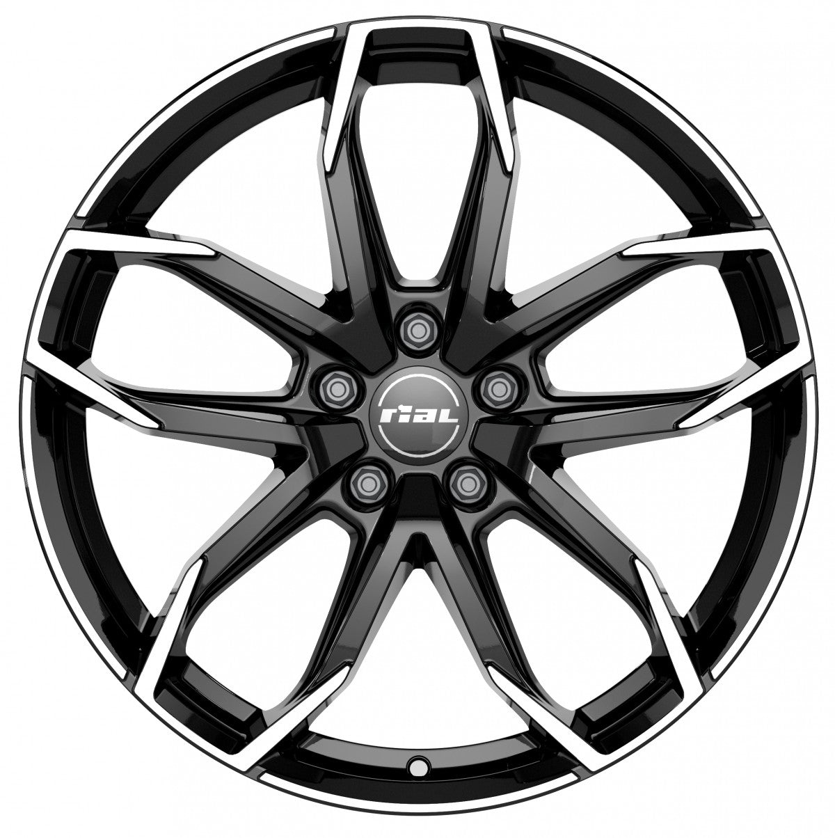 Rial Lucca diamant-schwarz frontpoliert Alufelge 8x18 Zoll ET33 LK 5x110 ML65.1 – Bild 2