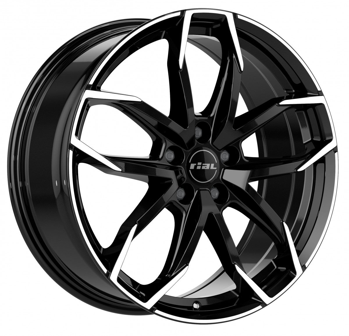 Rial Lucca diamant-schwarz frontpoliert Alufelge 8x18 Zoll ET33 LK 5x110 ML65.1 – Bild 3