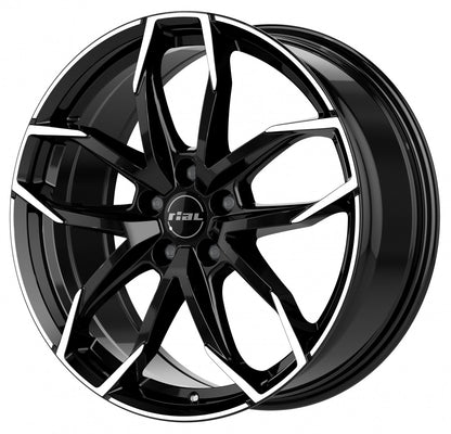 Rial Lucca diamant-schwarz frontpoliert Alufelge 8x18 Zoll ET33 LK 5x110 ML65.1 – Bild 4