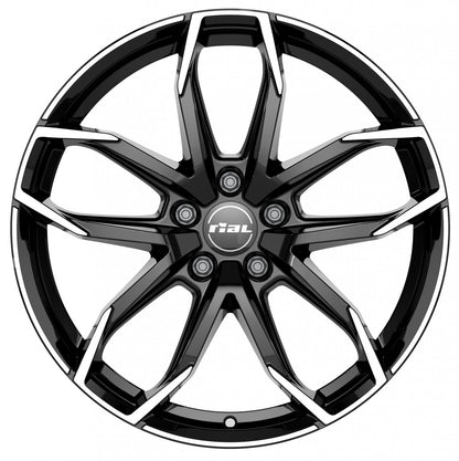 Rial Lucca diamant-schwarz frontpoliert Alufelge 8x19 Zoll ET33 LK 5x110 ML65.1 – Bild 2