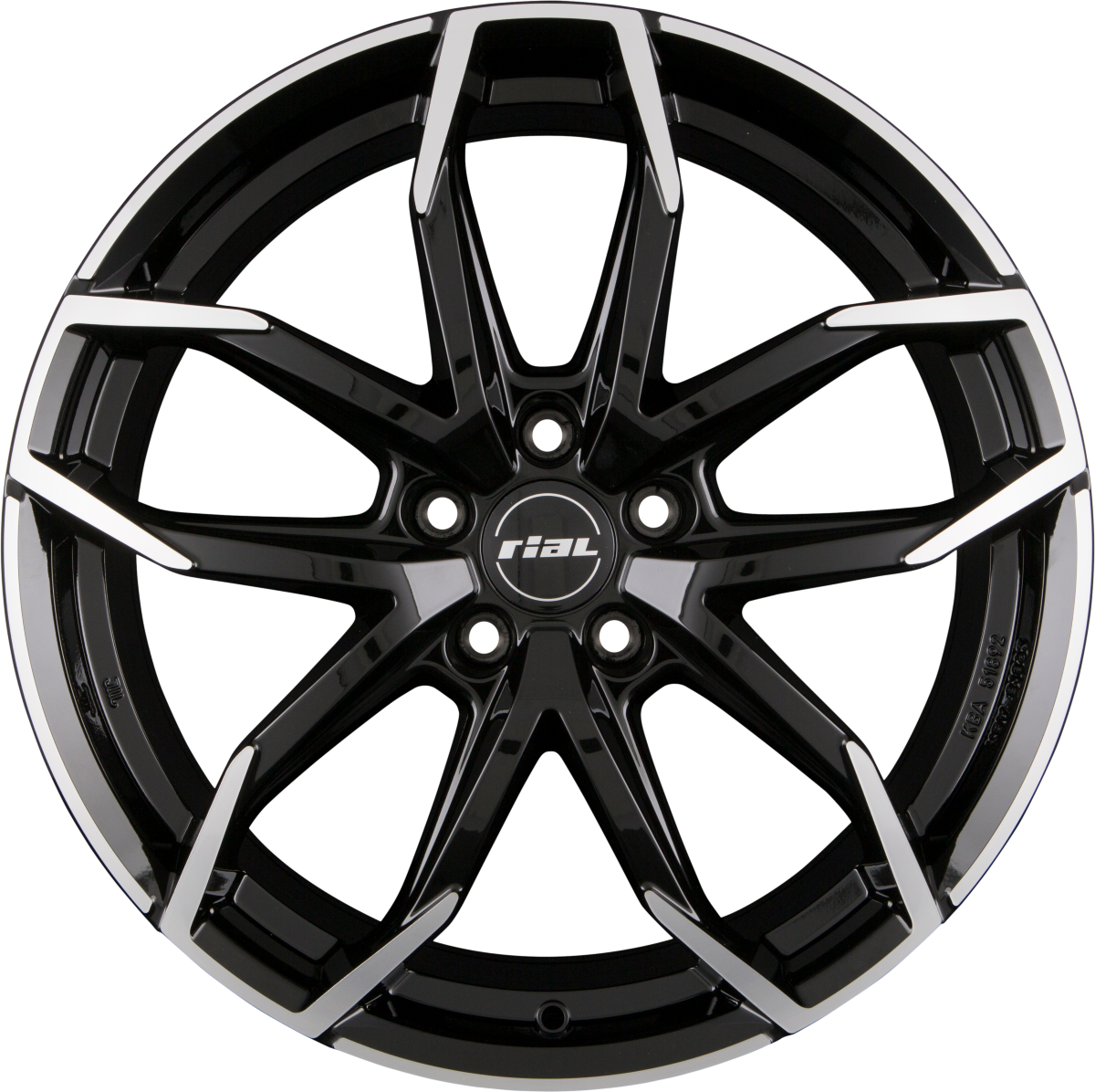 Rial Lucca diamant-schwarz frontpoliert Alufelge 8x19 Zoll ET45 LK 5x112 ML70.1 – Bild 7