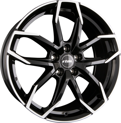 Rial Lucca diamant-schwarz frontpoliert Alufelge 8x19 Zoll ET45 LK 5x112 ML70.1 – Bild 8