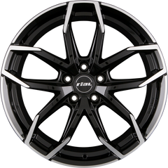 Rial Lucca Diamant-Schwarz Frontpoliert Alufelge 6.5x17 Zoll ET40 LK 4x108 ML63.4
