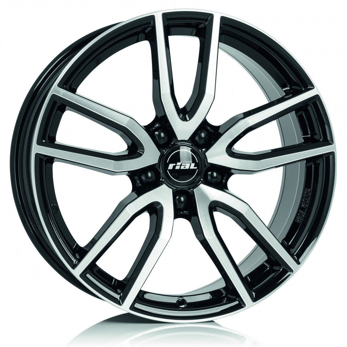 Rial Torino diamant-schwarz frontpoliert Alufelge 6.5x16 Zoll ET47 LK 5x100 ML57.1