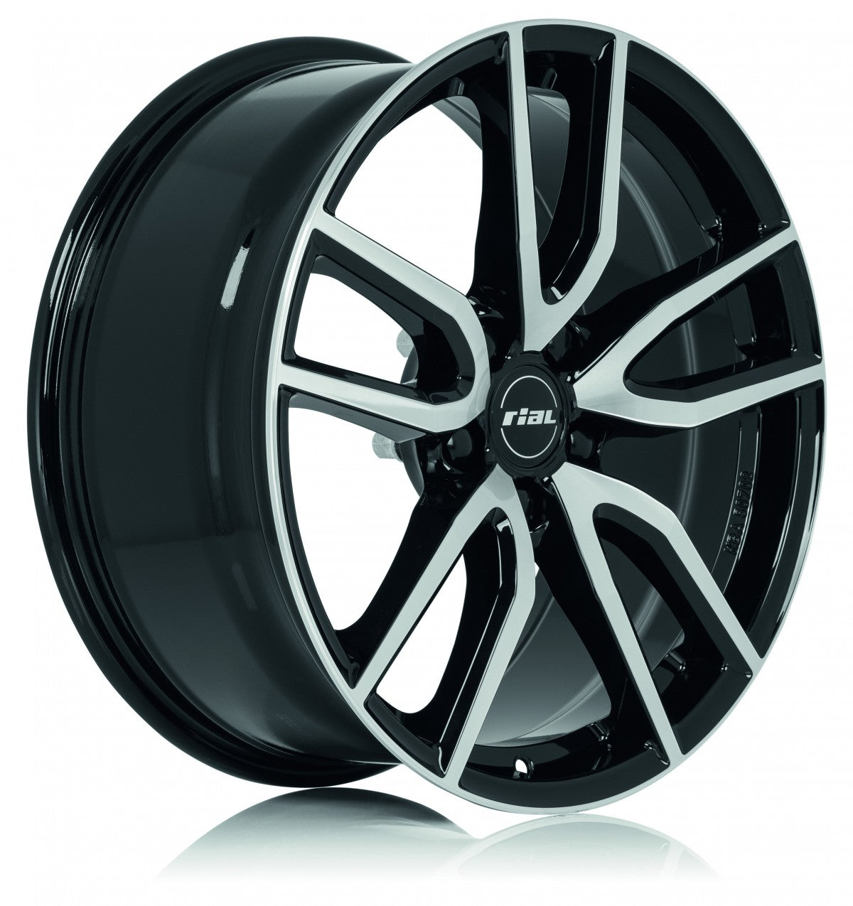 Rial Torino diamant-schwarz frontpoliert Alufelge 6.5x16 Zoll ET47 LK 5x100 ML57.1 – Bild 3