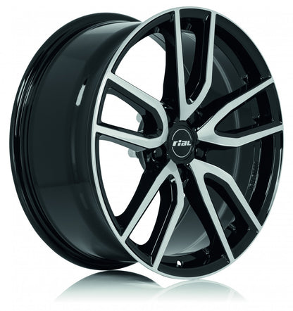Rial Torino diamant-schwarz frontpoliert Alufelge 6.5x16 Zoll ET47 LK 5x100 ML57.1 – Bild 3