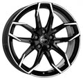 Rial Lucca diamant-schwarz frontpoliert Alufelge 6.5x16 Zoll ET50 LK 5x114.3 ML67.1