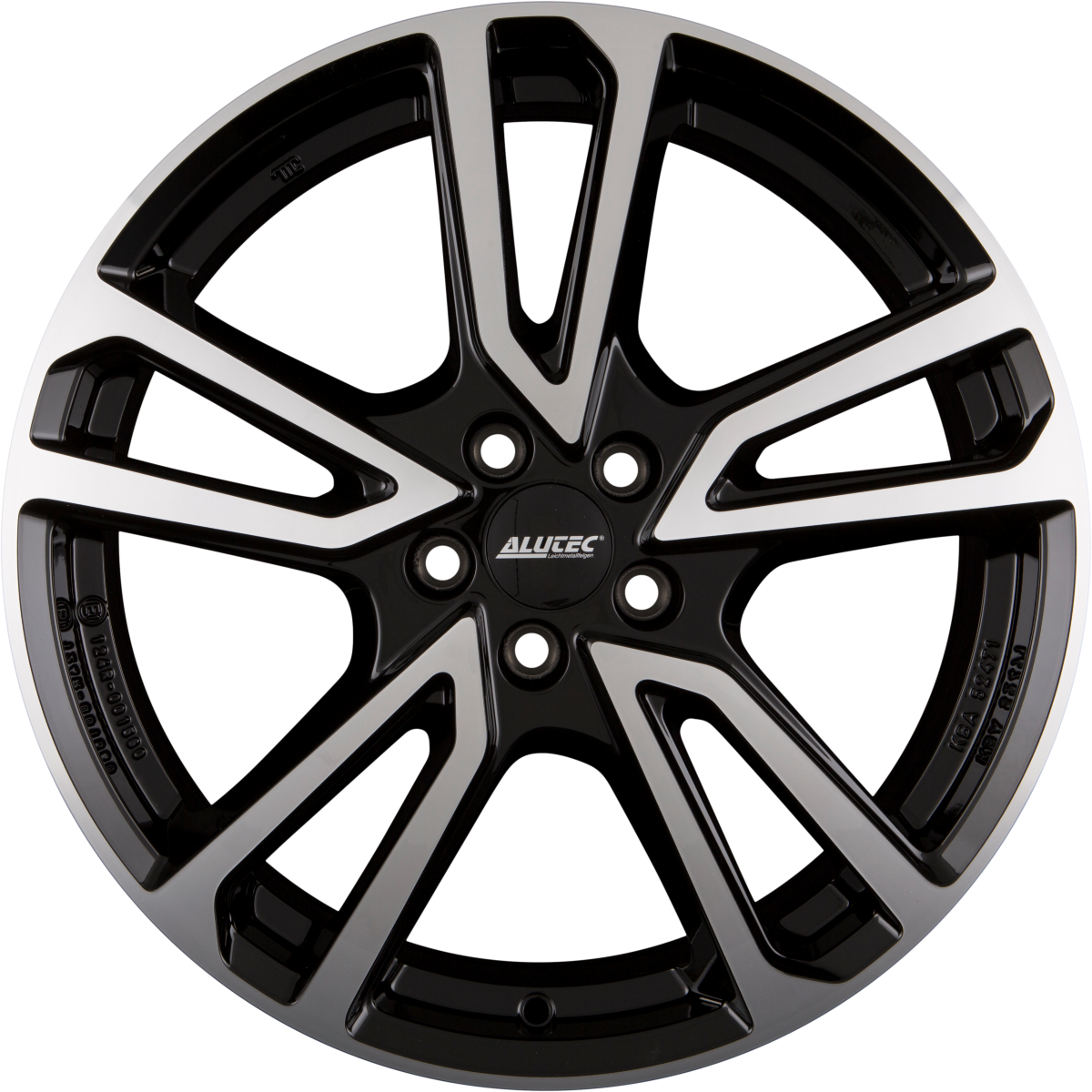 Alutec Tormenta Diamant-Schwarz Frontpoliert Alufelge 7x17 Zoll ET48.5 LK 5x114.3 ML67.1 – Bild 6