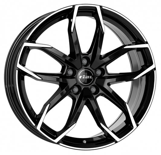 Rial Lucca diamant-schwarz frontpoliert Alufelge 8x20 Zoll ET35 LK 5x110 ML65.1
