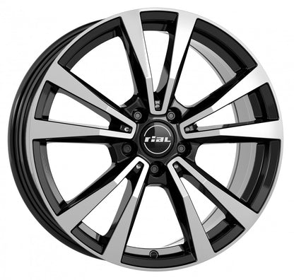 Rial M12 diamant-schwarz frontpoliert Alufelge 7.5x18 Zoll ET33 LK 5x112 ML66.5