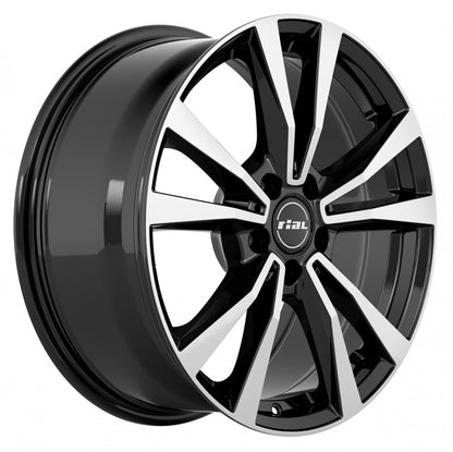 Rial M12 diamant-schwarz frontpoliert Alufelge 7.5x18 Zoll ET33 LK 5x112 ML66.5 – Bild 3