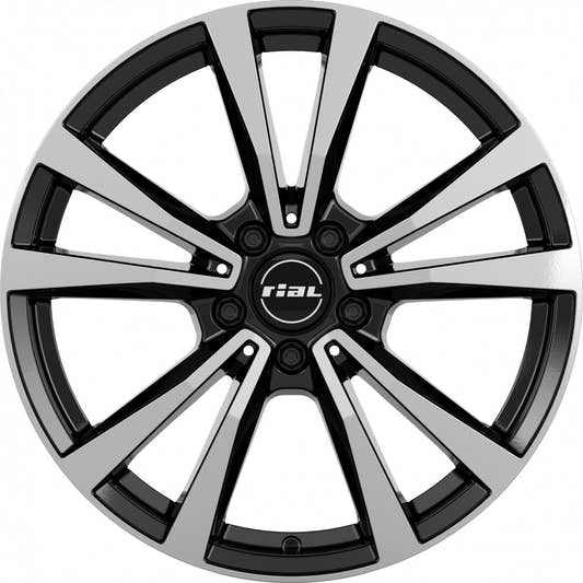 Rial M12 diamant-schwarz frontpoliert Alufelge 9x19 Zoll ET49 LK 5x112 ML66.5 – Bild 2