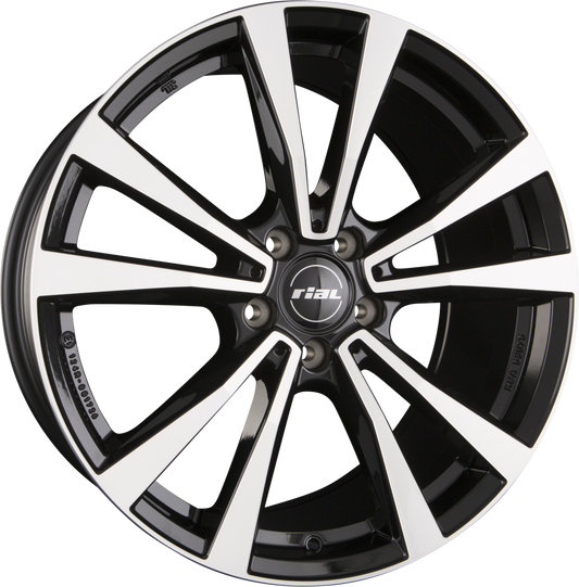 Rial M12X Diamant-Schwarz Frontpoliert Alufelge 9x20 Zoll ET42 LK 5x112 ML66.6 – Bild 2