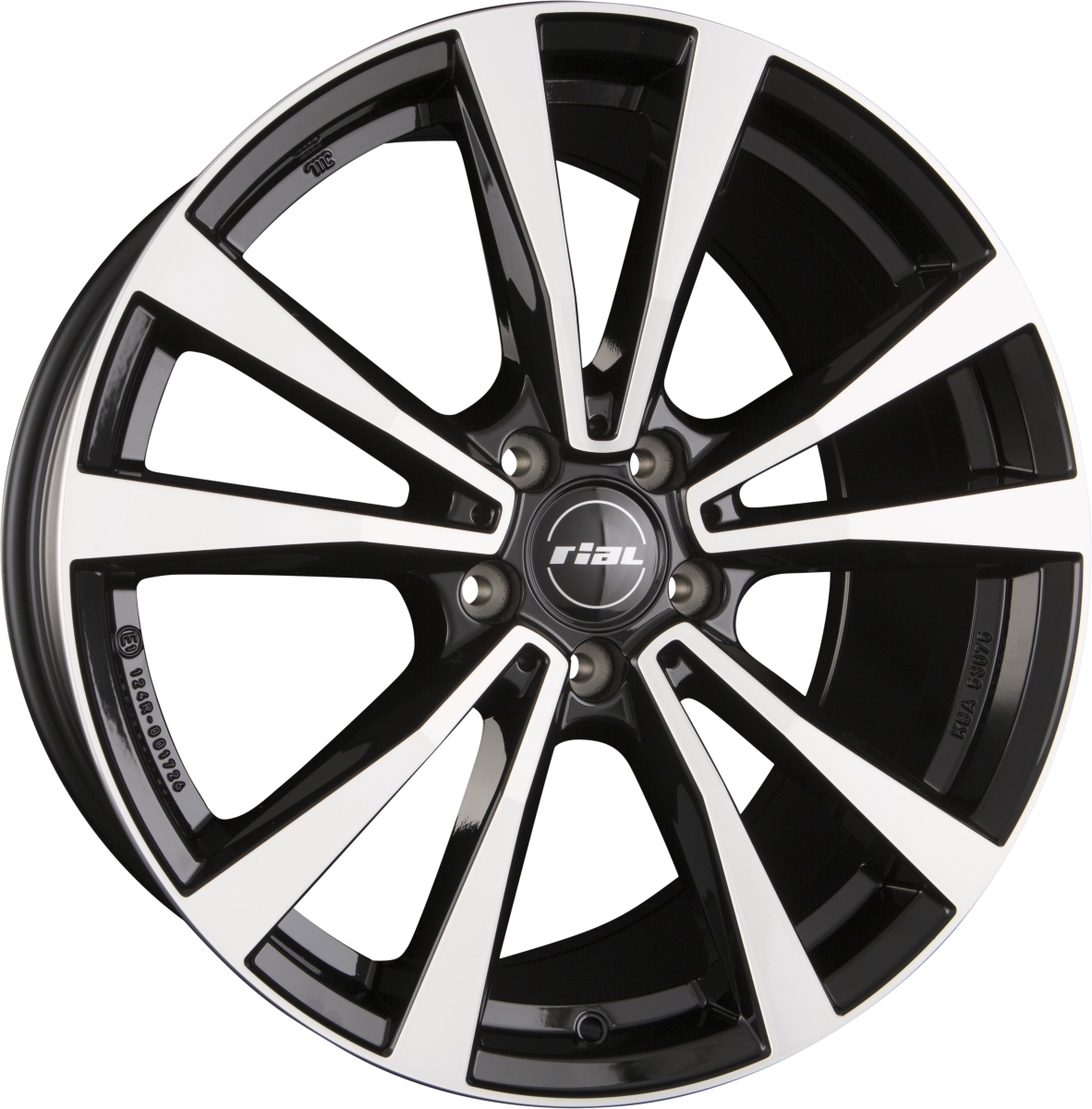 Rial M12X Diamant-Schwarz Frontpoliert Alufelge 9x20 Zoll ET42 LK 5x112 ML66.6 – Bild 2