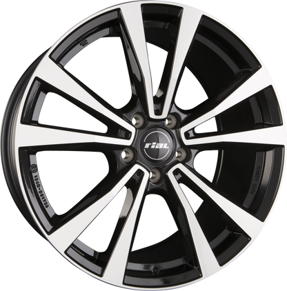Rial M12X Diamant-Schwarz Frontpoliert Alufelge 9x20 Zoll ET42 LK 5x112 ML66.6 – Bild 2