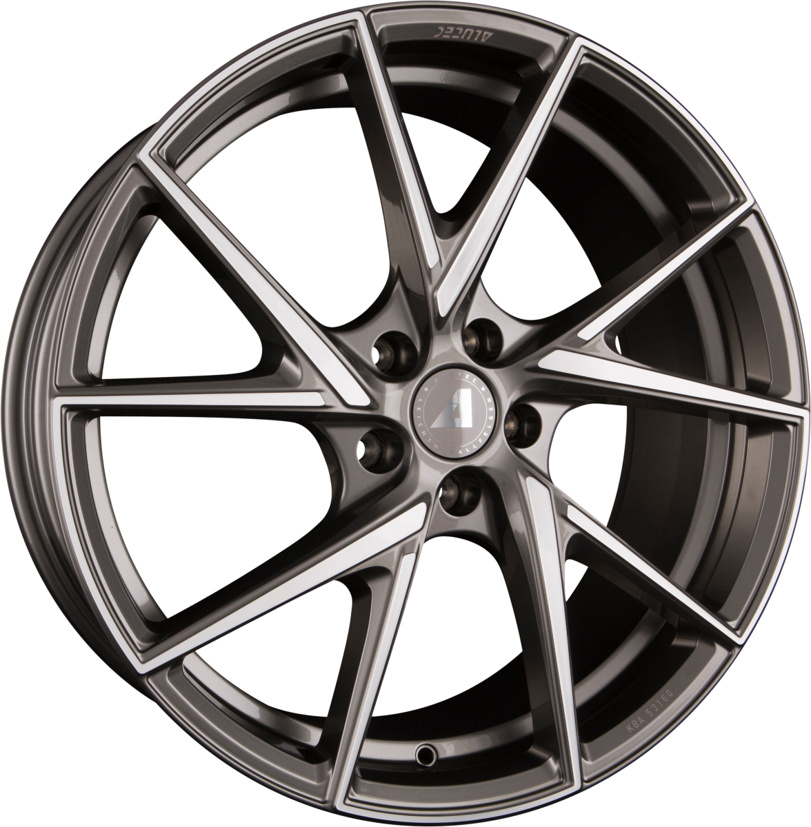 Alutec ADX.01 Metallic-Platinum Frontpoliert Alufelge 8.5x20 Zoll ET45 LK 5x112 ML70.1 – Bild 2