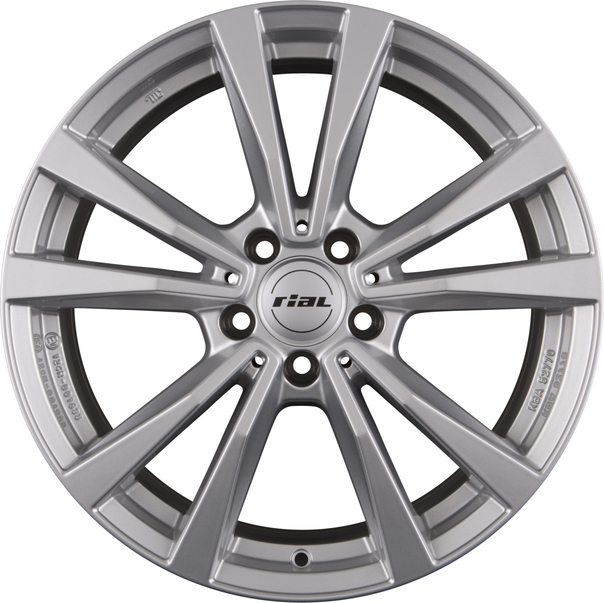 Rial M12X polar-silber Alufelge 9x20 Zoll ET48 LK 5x112 ML66.5 – Bild 5
