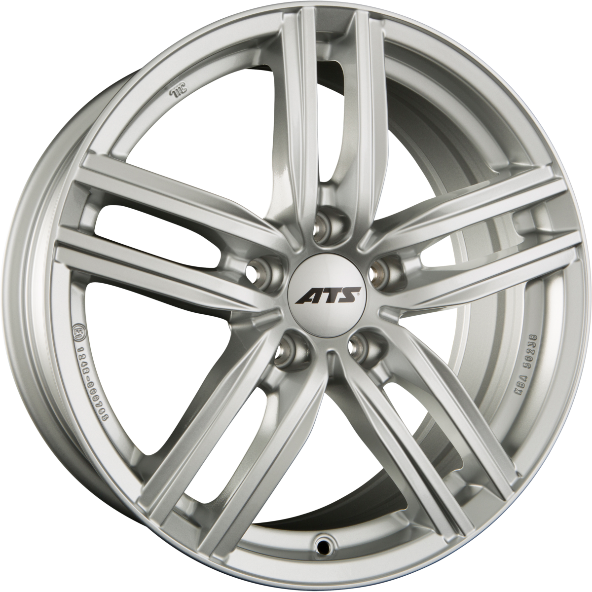 ATS Antares Polar-Silber Alufelge 6.5x16 Zoll ET50 LK 5x108 ML63.4 – Bild 2
