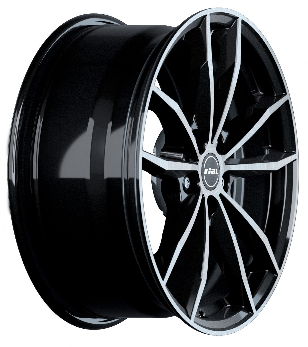 Rial X12 diamant-schwarz frontpoliert Alufelge 8x18 Zoll ET30 LK 5x112 ML66.5 – Bild 4