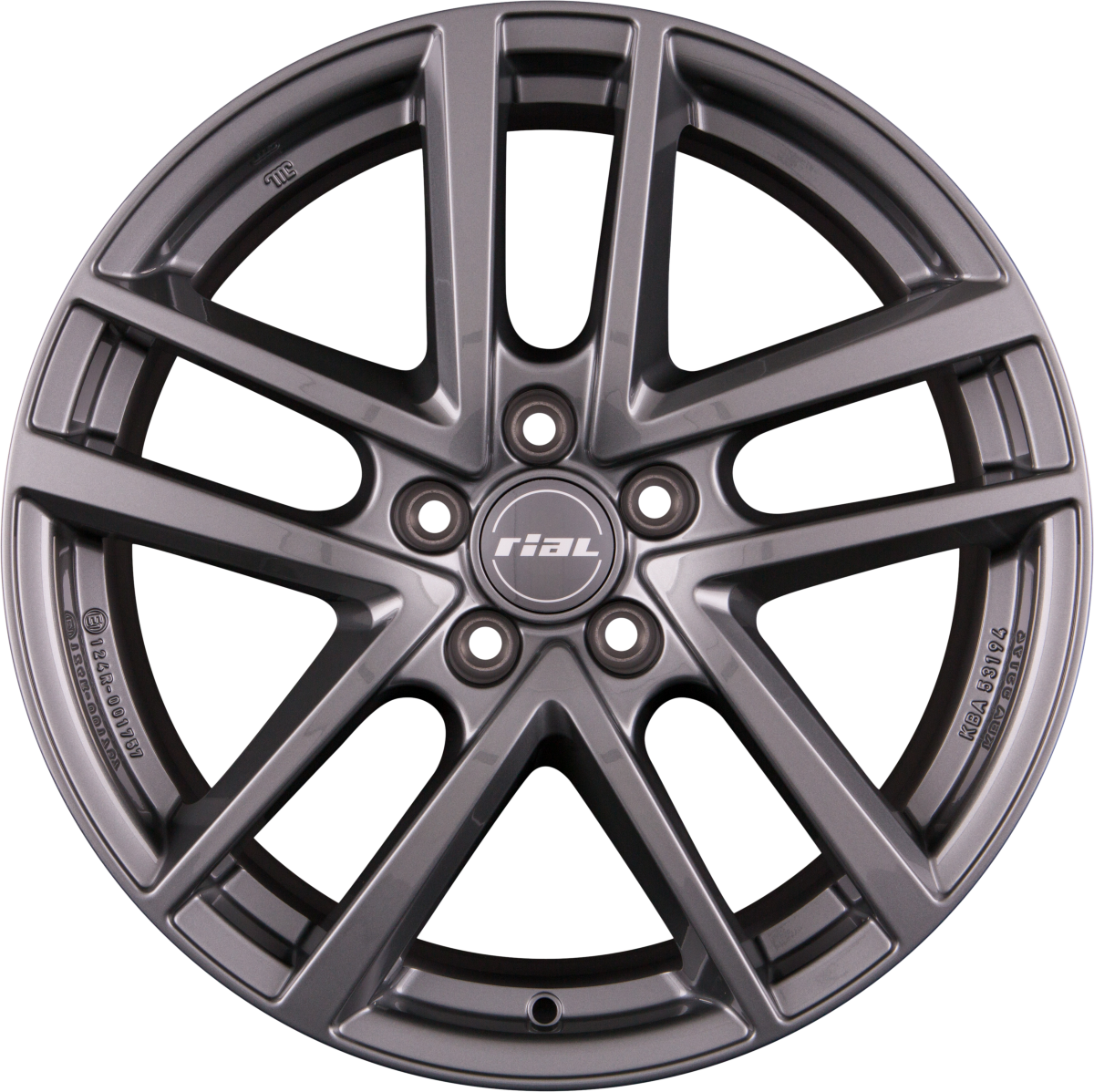 Rial Astorga graphite Alufelge 7x17 Zoll ET46 LK 5x100 ML57.1 – Bild 7