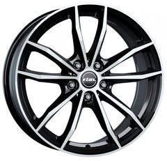 Rial X12 diamant-schwarz frontpoliert Alufelge 7.5x18 Zoll ET25 LK 5x112 ML66.5