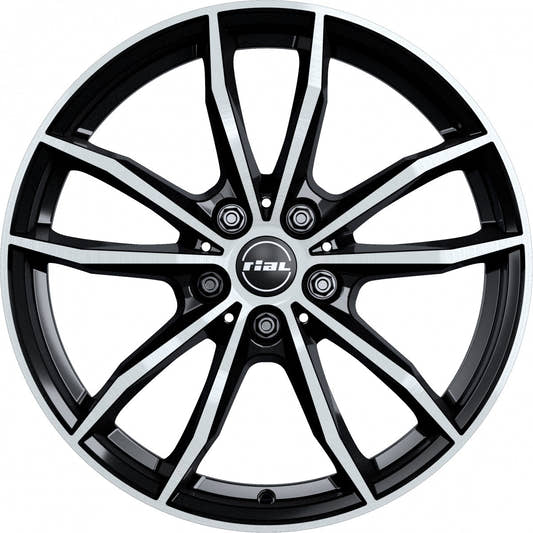 Rial X12 diamant-schwarz frontpoliert Alufelge 7.5x18 Zoll ET25 LK 5x112 ML66.5 – Bild 2