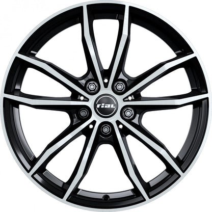 Rial X12 diamant-schwarz frontpoliert Alufelge 7.5x18 Zoll ET25 LK 5x112 ML66.5 – Bild 2
