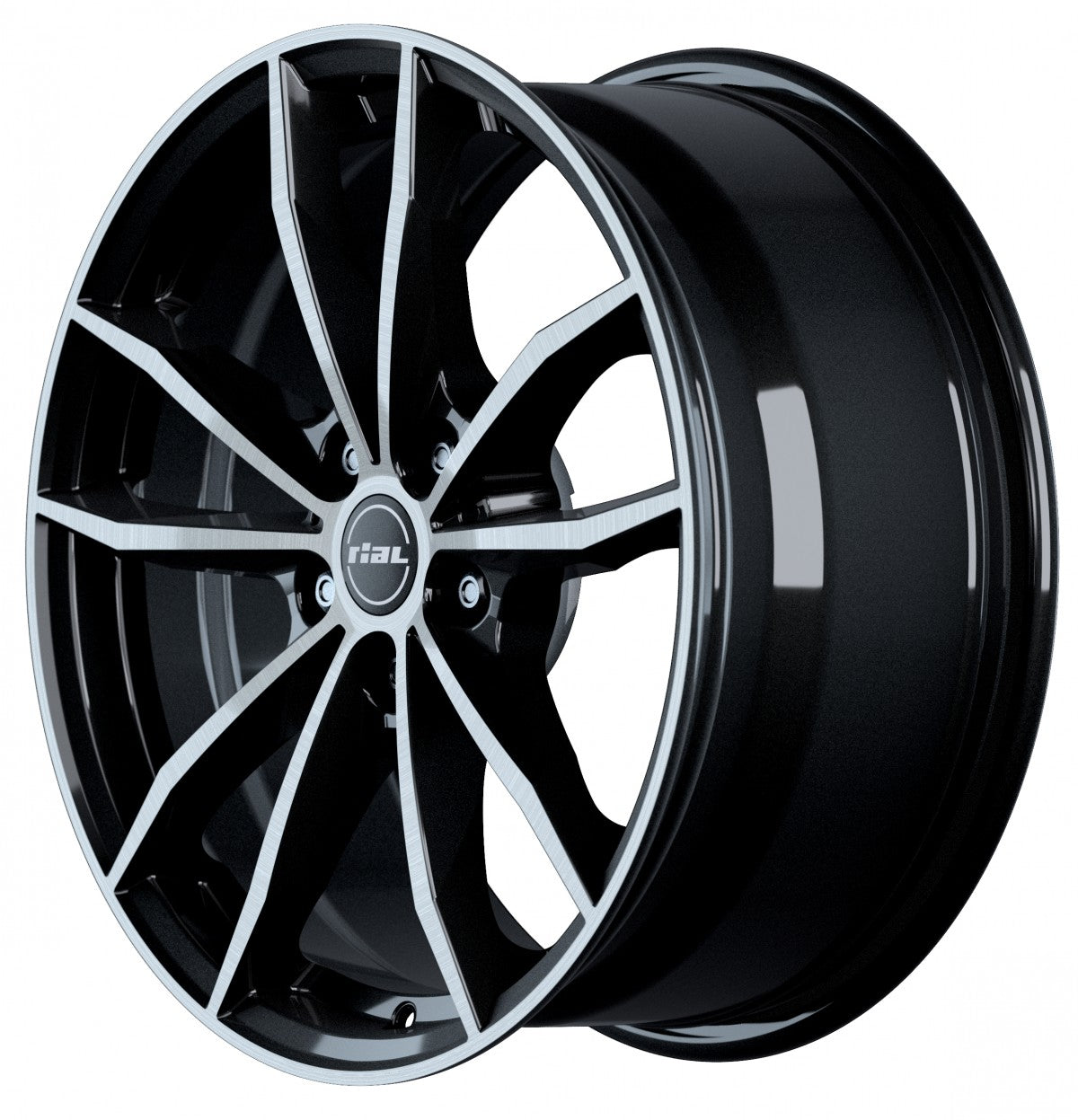 Rial X12 diamant-schwarz frontpoliert Alufelge 7.5x18 Zoll ET51 LK 5x112 ML66.5 – Bild 5