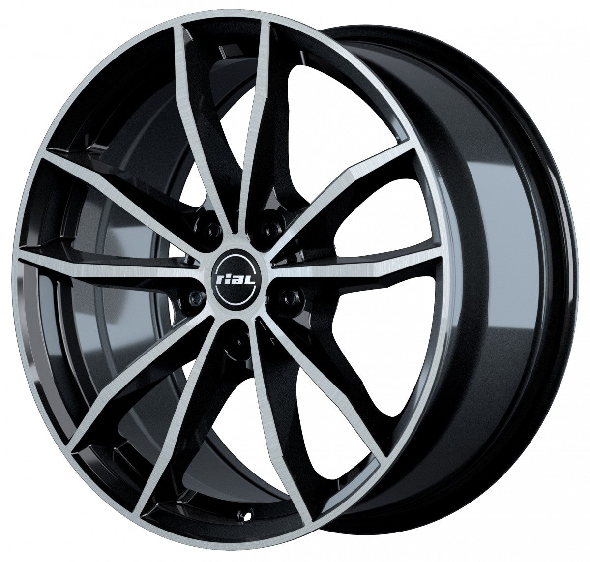 Rial X12 diamant-schwarz frontpoliert Alufelge 7.5x18 Zoll ET51 LK 5x112 ML66.5 – Bild 6