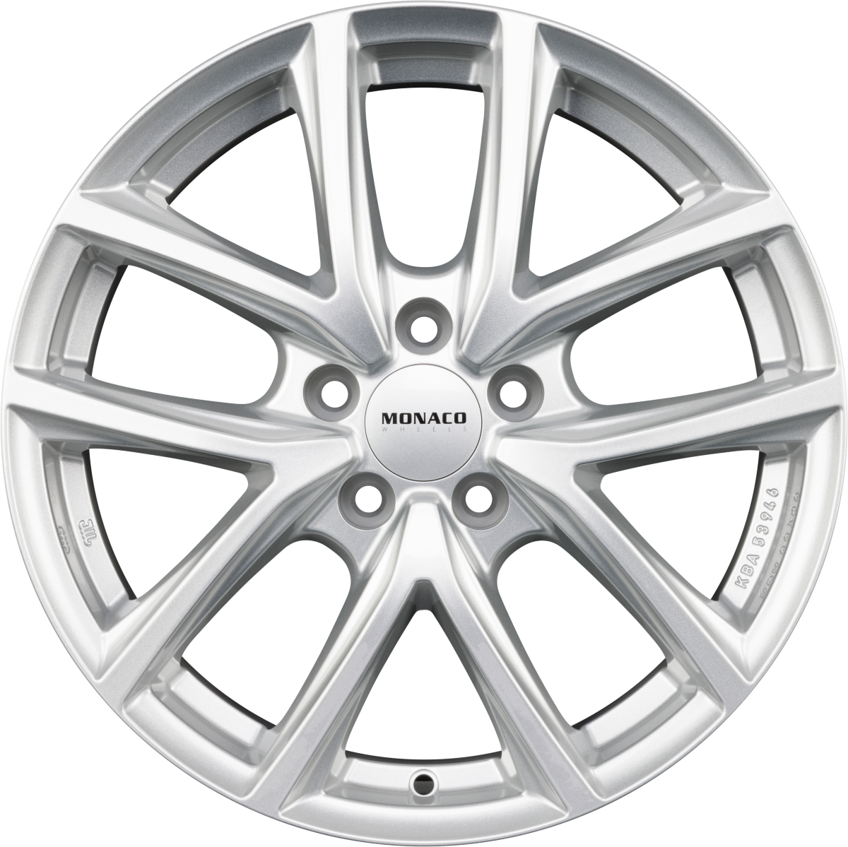 Monaco CL2 silber Alufelge 6.5x16 Zoll ET45 LK 5x108 ML63.4 – Bild 5