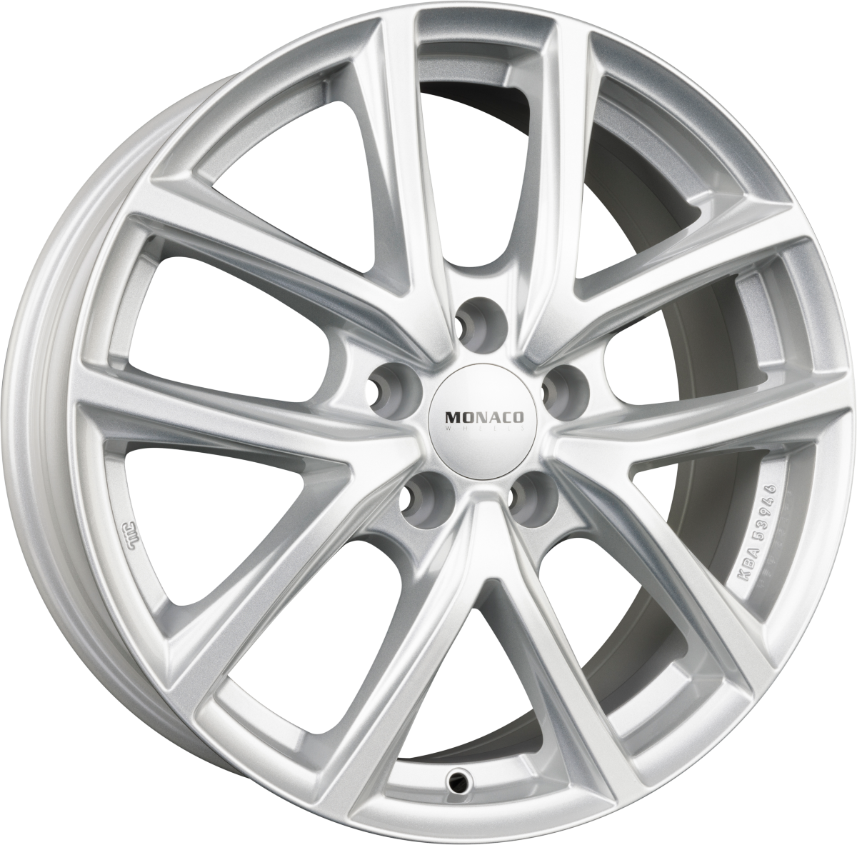 Monaco CL2 silber Alufelge 6.5x16 Zoll ET45 LK 5x108 ML63.4 – Bild 6